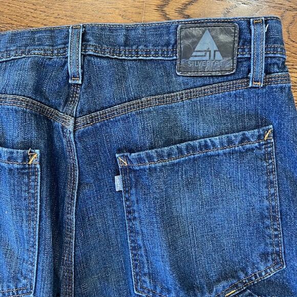 VTG Y2K Levis Silvertab Carpenter Denim Jeans Mens 36x32 Baggy Skater Grunge - Picture 8 of 9